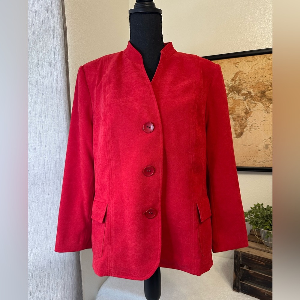 JM Collection faux suede jacket 14